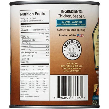 (12 Pack) Keystone All Natural Chicken 28 oz Can  Emergency Sizeurvival Food For Camping Hiking and Backpacking Ready to Eat- Pack of 12 Cans