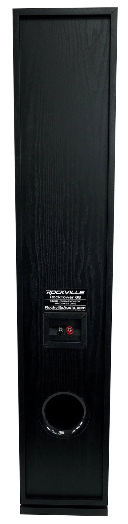 (1) Rockville RockTower 68B Black Home Audio Tower Sizepeakers Passive 8 Ohm